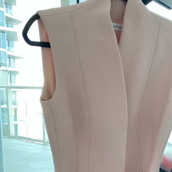NWT NEW Christian Dior Button Down Pink Dress / Vest Size 40 - Picture 4 of 7
